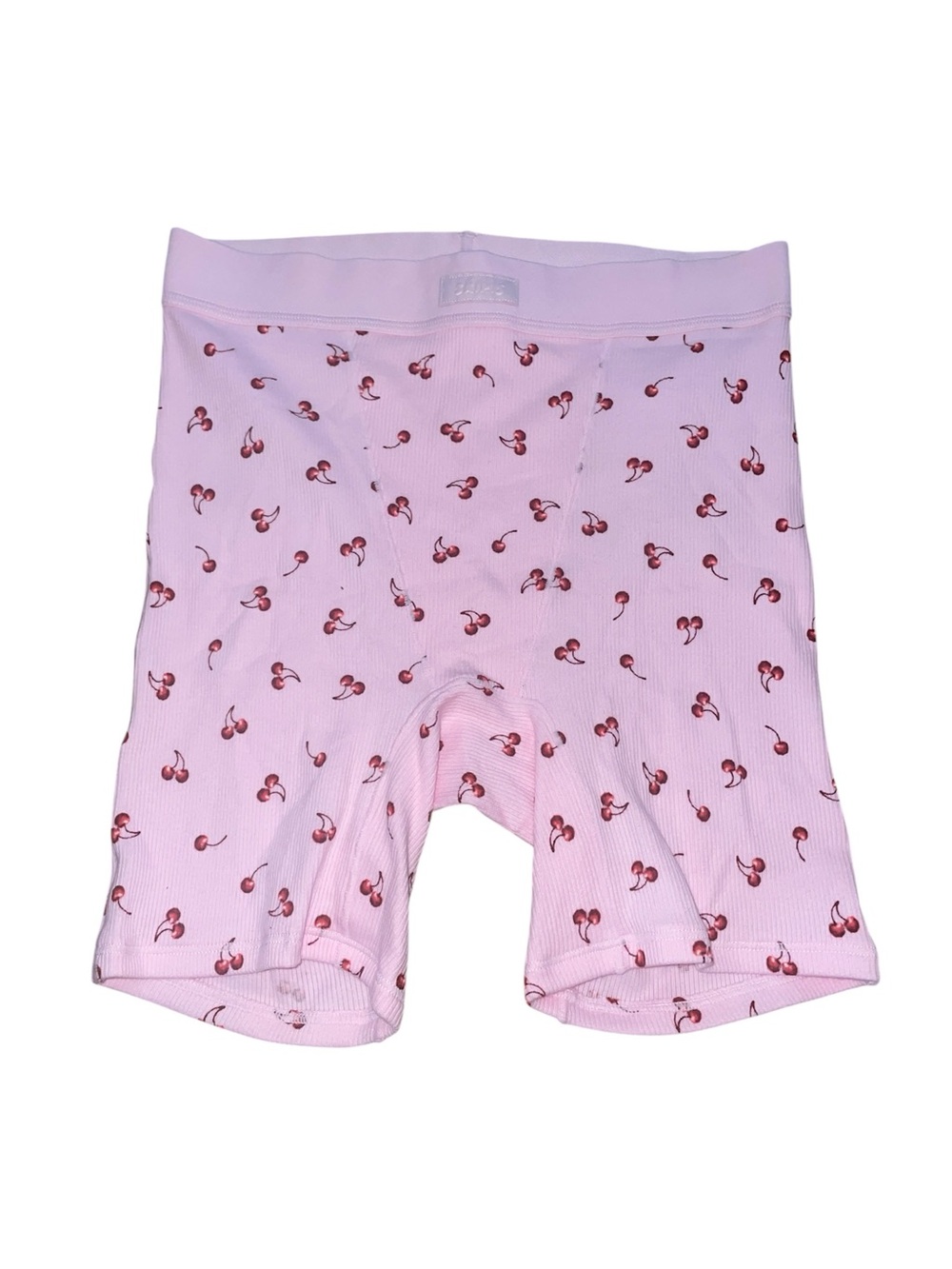 Skims pink and red cherry print boxer shorts